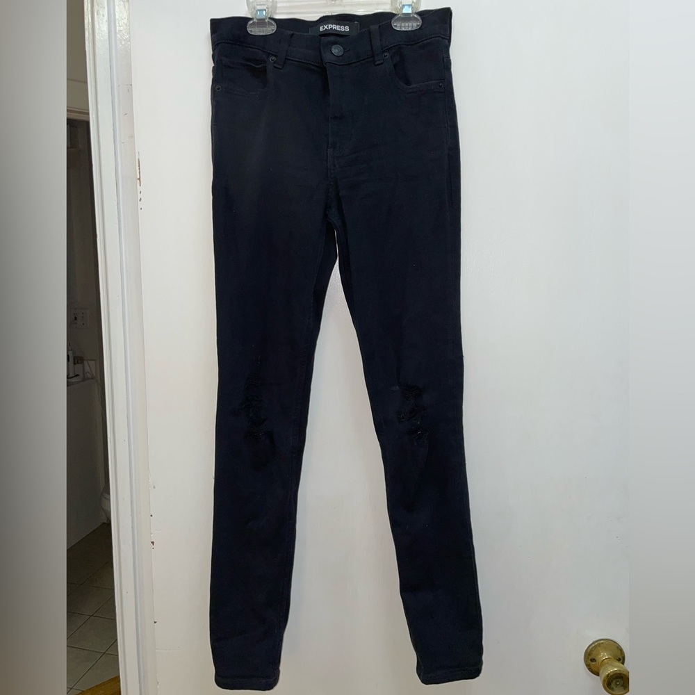 Express ripped black jeans